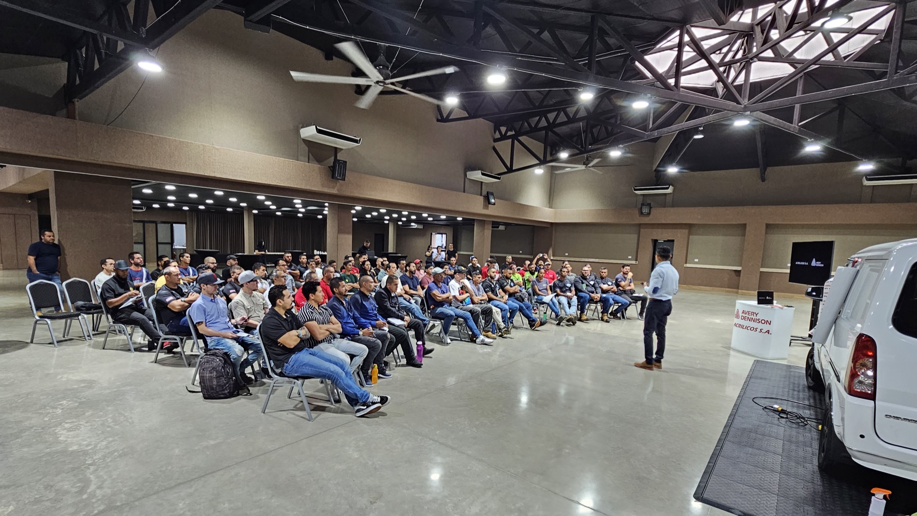 Emmanuel training a large group of wrap professionals